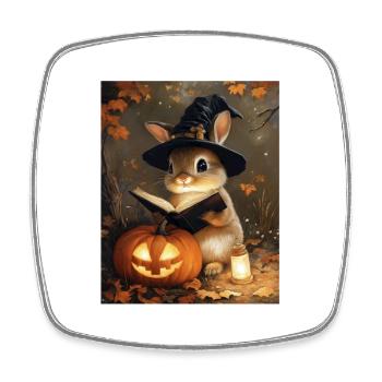 Halloween Lapin Cadeau Femmes Hommes Enfants Décoration - Magnet carré - blanc - Devant