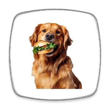Golden Retriever - Viereckiger Kühlschrankmagnet - Weiß - Vorne