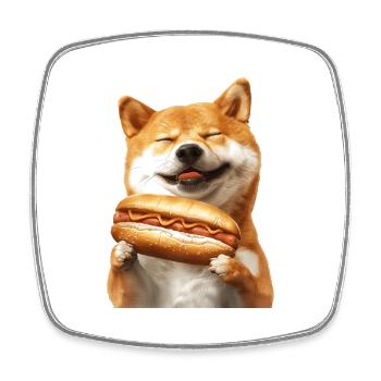 Shiba Inu - Square fridge magnet - white - Front