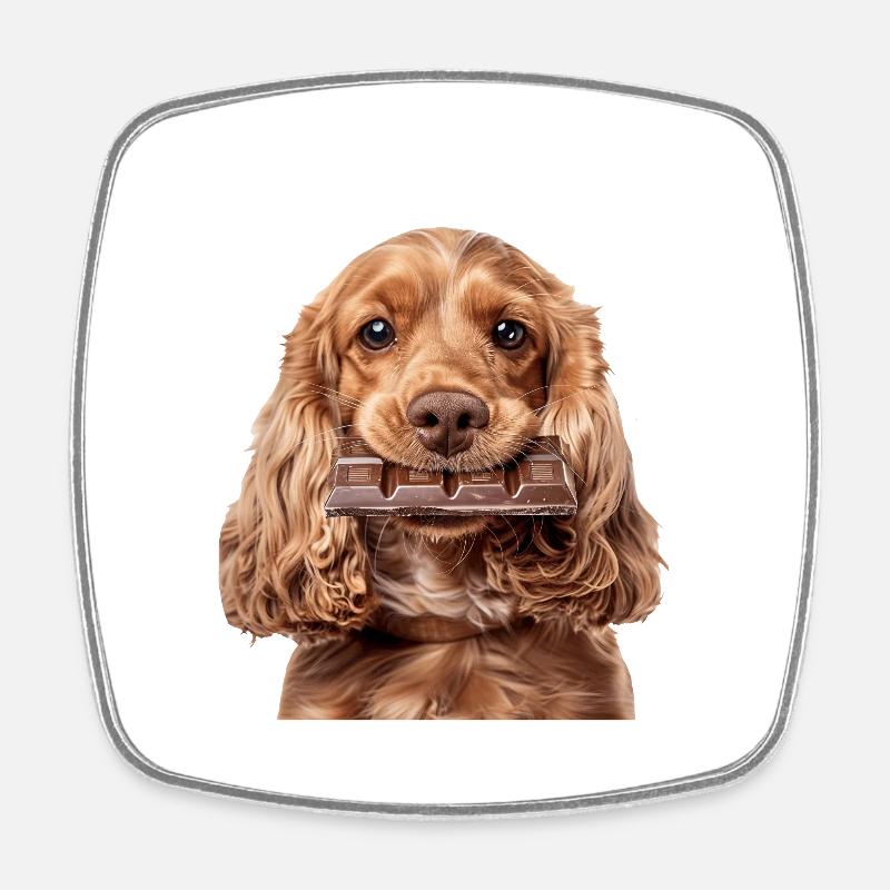Cocker Spaniel - Viereckiger Kühlschrankmagnet - Weiß
