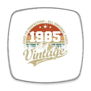 Cadeau d’anniversaire vintage vintage vintage - Magnet carré - blanc - Devant