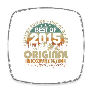 Original 2015 Vintage Birthday Gift Retro - Square fridge magnet - white - Front