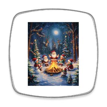 Père Noël Femmes Hommes Enfants Noël - Magnet carré - blanc - Devant