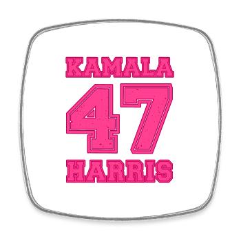 Kamala Harris, 47th President of the USA - Square fridge magnet - white - Front