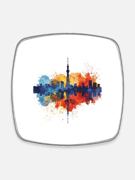 Hofu - Square fridge magnet - white