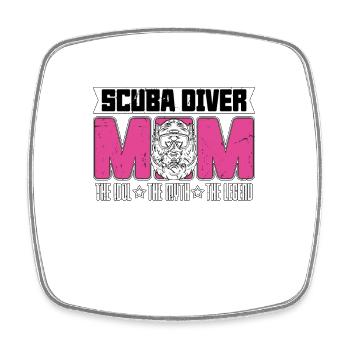 Scuba Diver Mom The Idol The Myth Loves Snorkeling - Square fridge magnet - white - Front