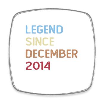 December 2014 10 Years Birthday Gift - Square fridge magnet - white - Front