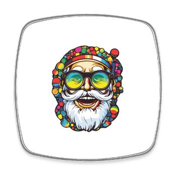 Père Noël Noël coloré Père Noël - Magnet carré - blanc - Devant