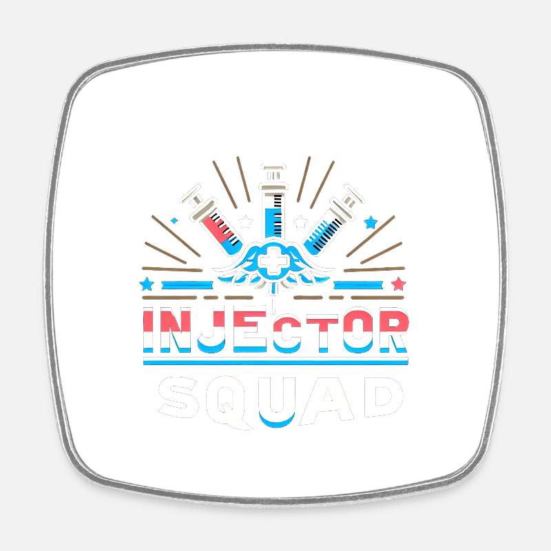 Injector Squad 9 - Viereckiger Kühlschrankmagnet - Weiß