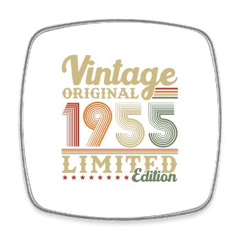 Original 1955 Vintage Retro Anniversary Gift - Square fridge magnet - white - Front