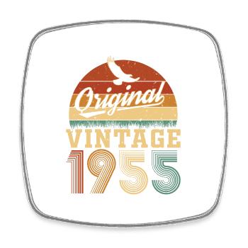Original 1955 Vintage Retro Anniversary Gift - Square fridge magnet - white - Front
