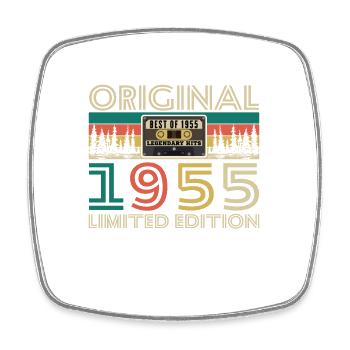 Original 1955 Vintage Retro Anniversary Gift - Square fridge magnet - white - Front