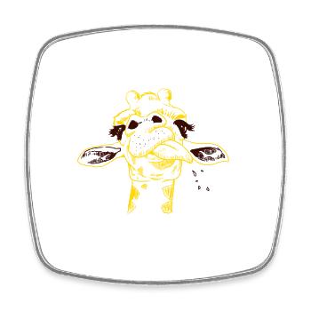 Safari Girafe Girafe - Magnet carré - blanc - Devant