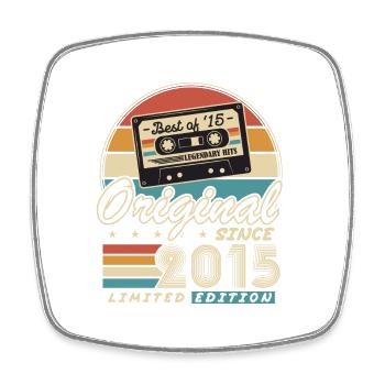 Original depuis 2015 Vintage Cadeau Anniversaire - Magnet carré - blanc - Devant