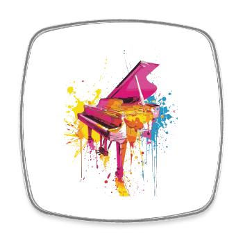 Piano - Square fridge magnet - white - Front