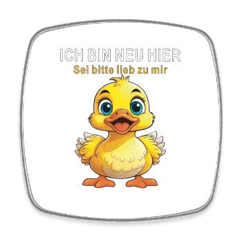 I'M NEW HERE, BE NICE - Square fridge magnet - white - Front