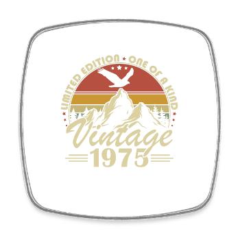 Vintage 1975 Cadeau Anniversaire Née en 1975 - Magnet carré - blanc - Devant