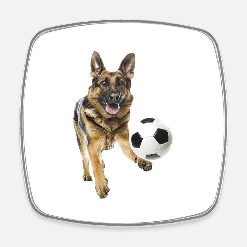 Deutscher Schäferhund - Viereckiger Kühlschrankmagnet - Weiß
