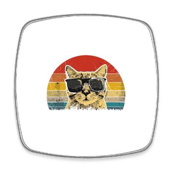 I didn't choose the cat dad life - Magnet carré - blanc - Devant