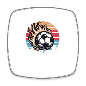 Never Stop Trying Goals Await Football Motivation - Square fridge magnet - white - Front
