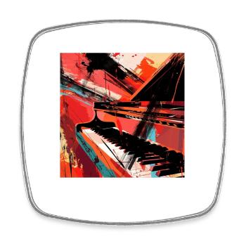 Piano - Square fridge magnet - white - Front