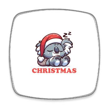 Pyjama de Noël Koala Koalas - Magnet carré - blanc - Devant