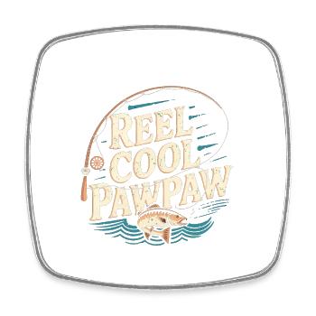 Reel Cool Pawpaw 8 - Viereckiger Kühlschrankmagnet - Weiß - Vorne