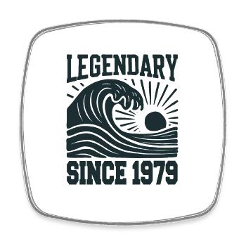 Legendary since 1979 Birthday Wave - Square fridge magnet - white - Front