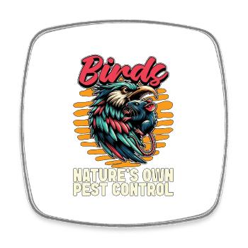 Bird Enthusiast Birds Nature's Own Ornithologist - Square fridge magnet - white - Front