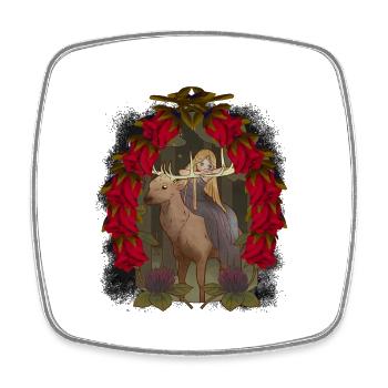 Christmas Christmas Fairy Tale Children Child - Square fridge magnet - white - Front