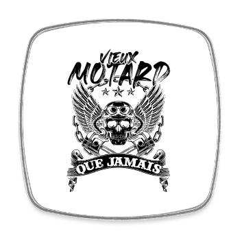 vieux motard que jamais 1 - Magnet carré - blanc - Devant
