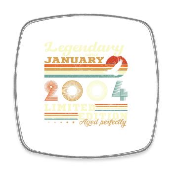 Janvier 2004 Vintage Anniversaire Cadeau - Magnet carré - blanc - Devant