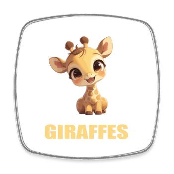 Girafes Girafe - Magnet carré - blanc - Devant