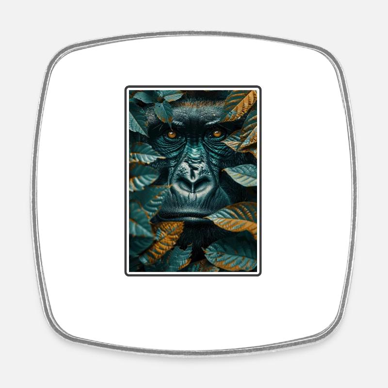 Gorillas Gorilla - Square fridge magnet - white