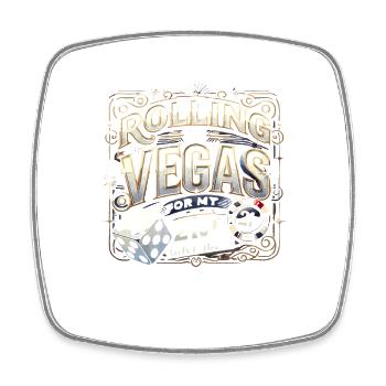 Rolling In Vegas für meinen 21. Geburtstag - Viereckiger Kühlschrankmagnet - Weiß - Vorne