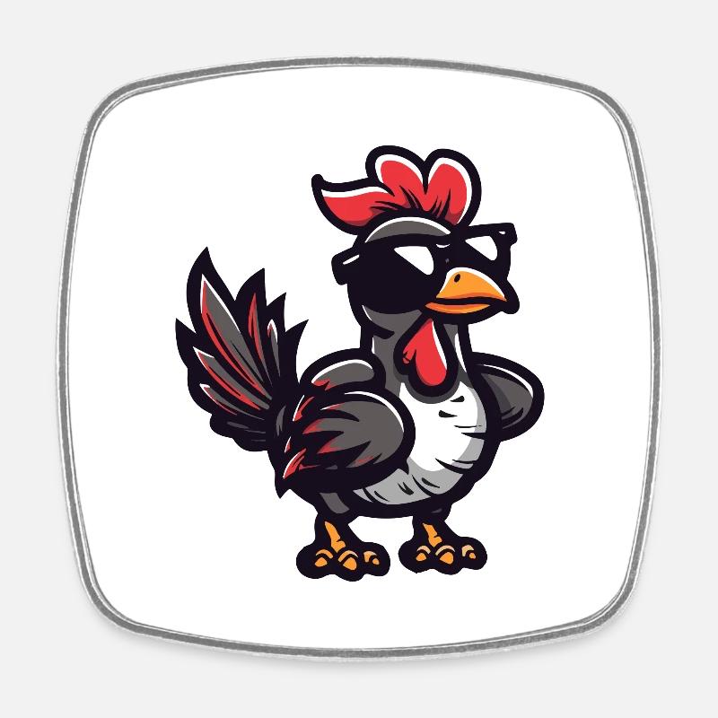 Truthan Comic Cool - Square fridge magnet - white