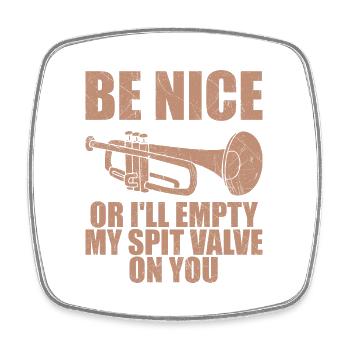 Funny Trumpet Men Women Trumpetist Trumpet Player - Square fridge magnet - white - Front