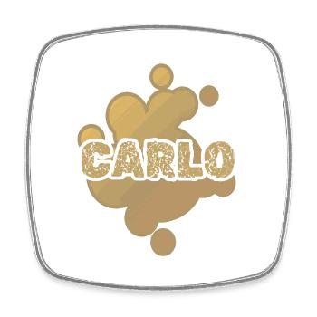 First name Carlo - Square fridge magnet - white - Front