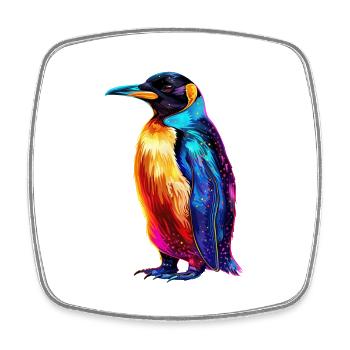Pinguin - Viereckiger Kühlschrankmagnet - Weiß - Vorne