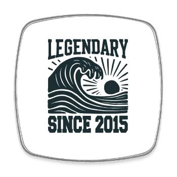 Légendaire depuis 2015 Birthday Wave - Magnet carré - blanc - Devant