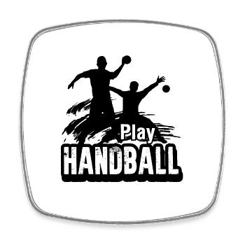 Play Handball - Square fridge magnet - white - Front