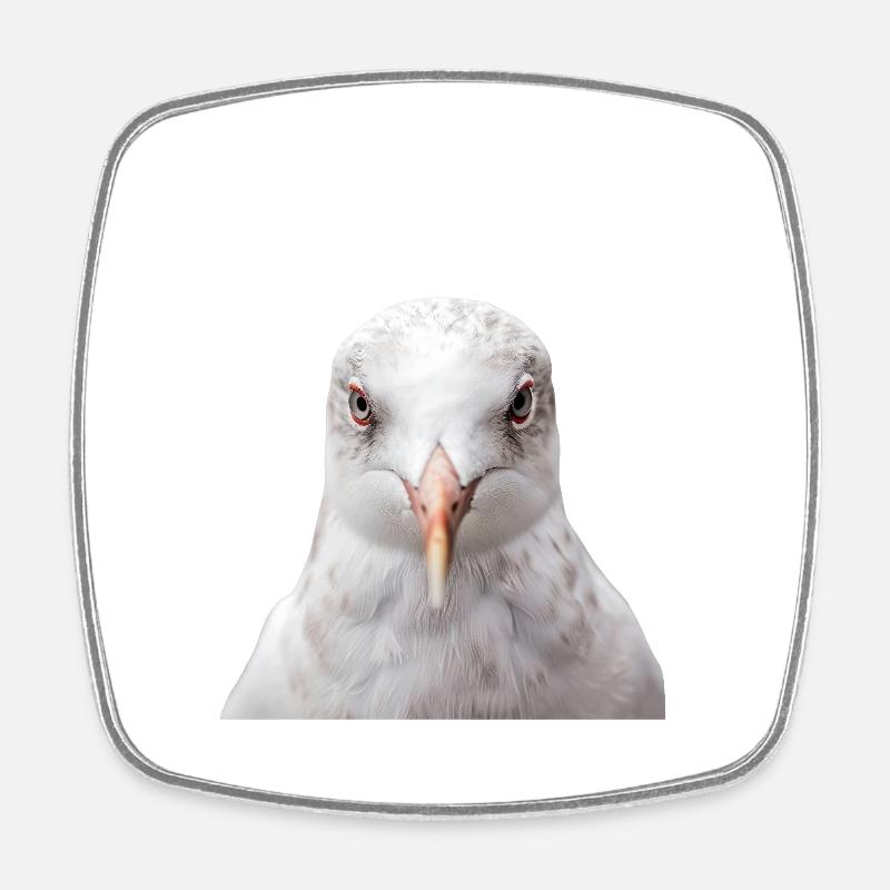 Möwe - Viereckiger Kühlschrankmagnet - Weiß