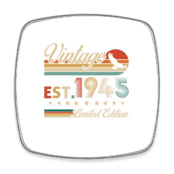80 Jahre 1945 Vintage Retro Geburtstagsgeschenk - Viereckiger Kühlschrankmagnet - Weiß - Vorne