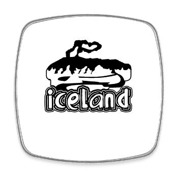 I Love Iceland - Square fridge magnet - white - Front