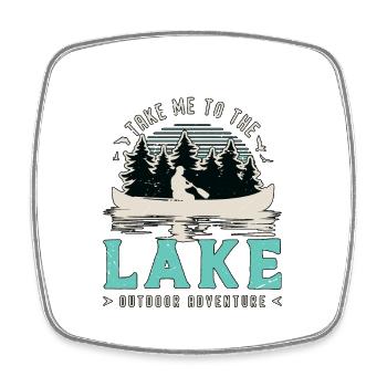 Canoeing Take Me To The Lake Outdoor Kayaker Rower - Viereckiger Kühlschrankmagnet - Weiß - Vorne