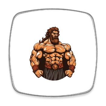 Workout Bodybuilder Gym Muscles Bodybuilding - Square fridge magnet - white - Front