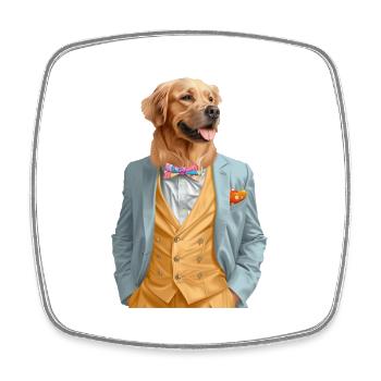 Golden Retriever - Viereckiger Kühlschrankmagnet - Weiß - Vorne