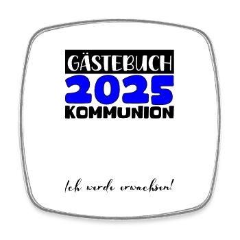 Communion 2025 Guest Book Gift Girls Boys - Square fridge magnet - white - Front