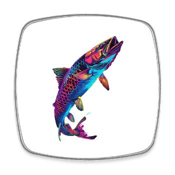 Tarpon - Viereckiger Kühlschrankmagnet - Weiß - Vorne