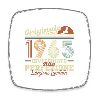 Cadeau d’anniversaire rétro original de 1965 - Magnet carré - blanc - Devant